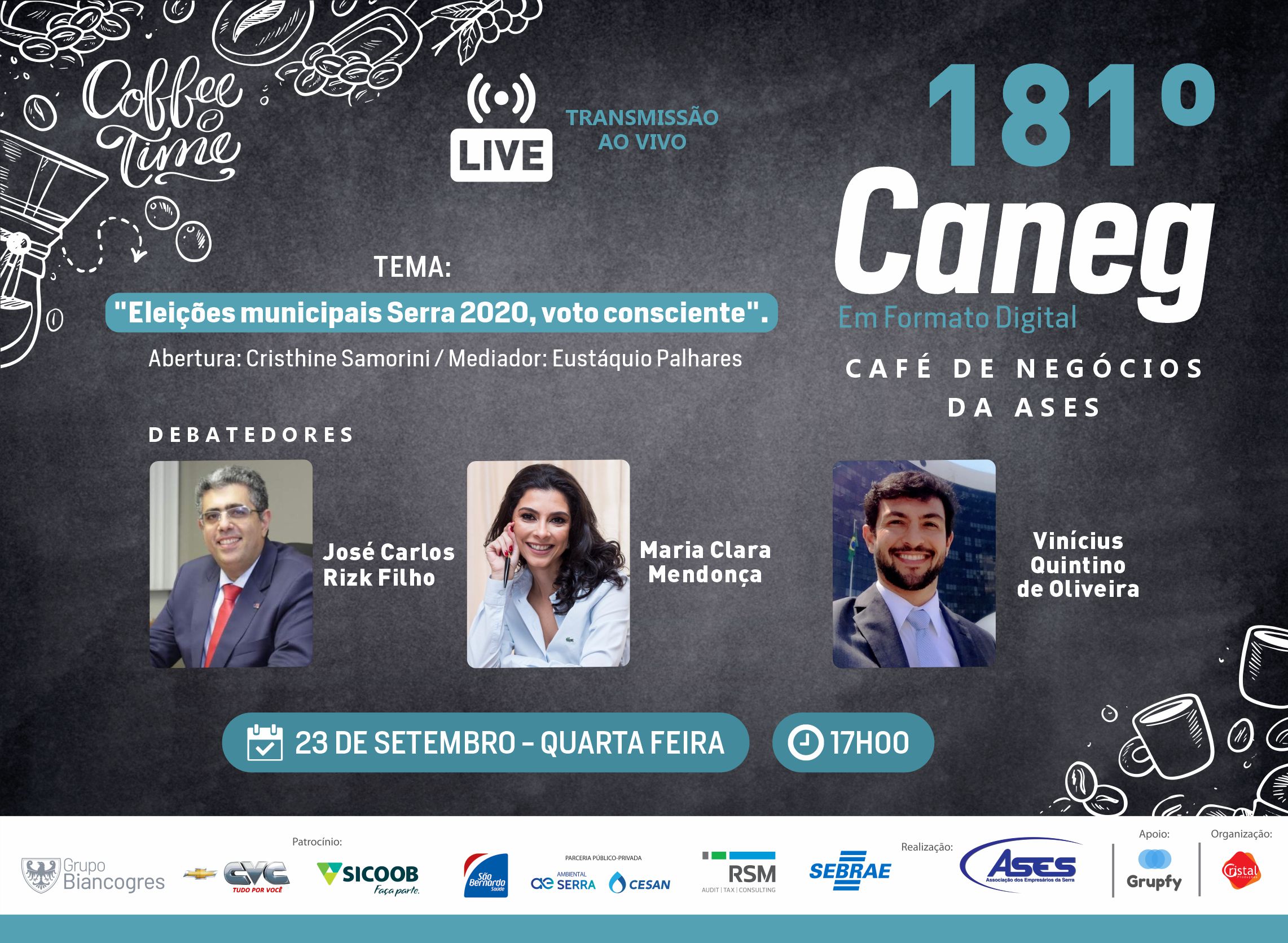 Leia mais sobre o artigo Voto consciente nas eleições municipais da Serra é tema do 181º Caneg
