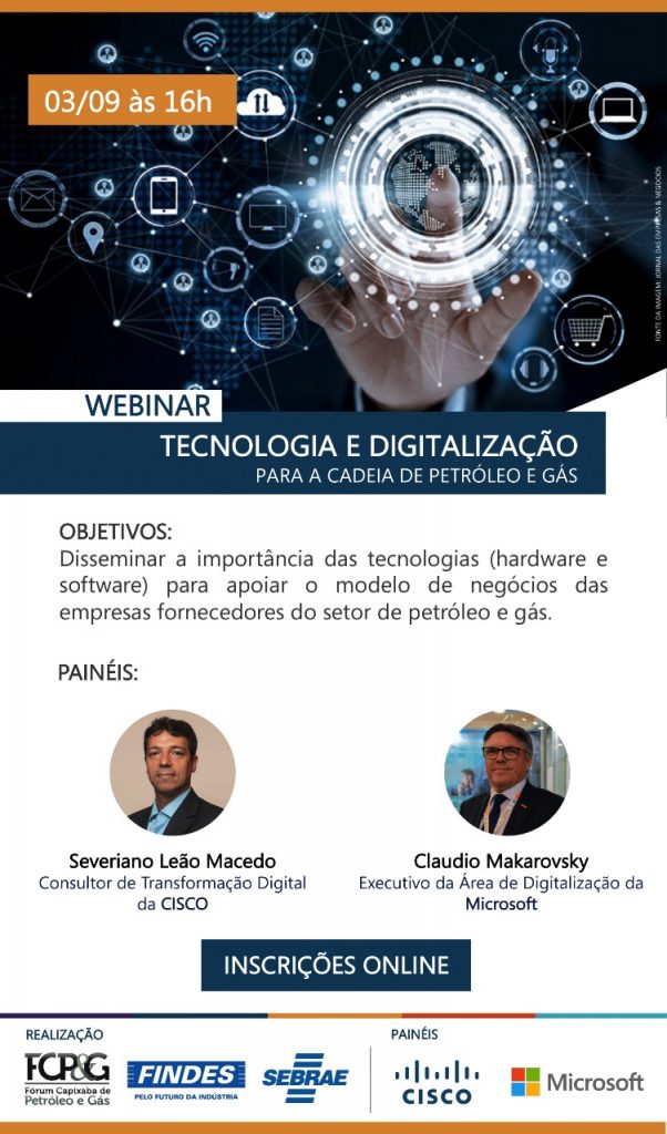 Leia mais sobre o artigo Webinar aborda as tecnologias necessárias para o mercado de petróleo e gás