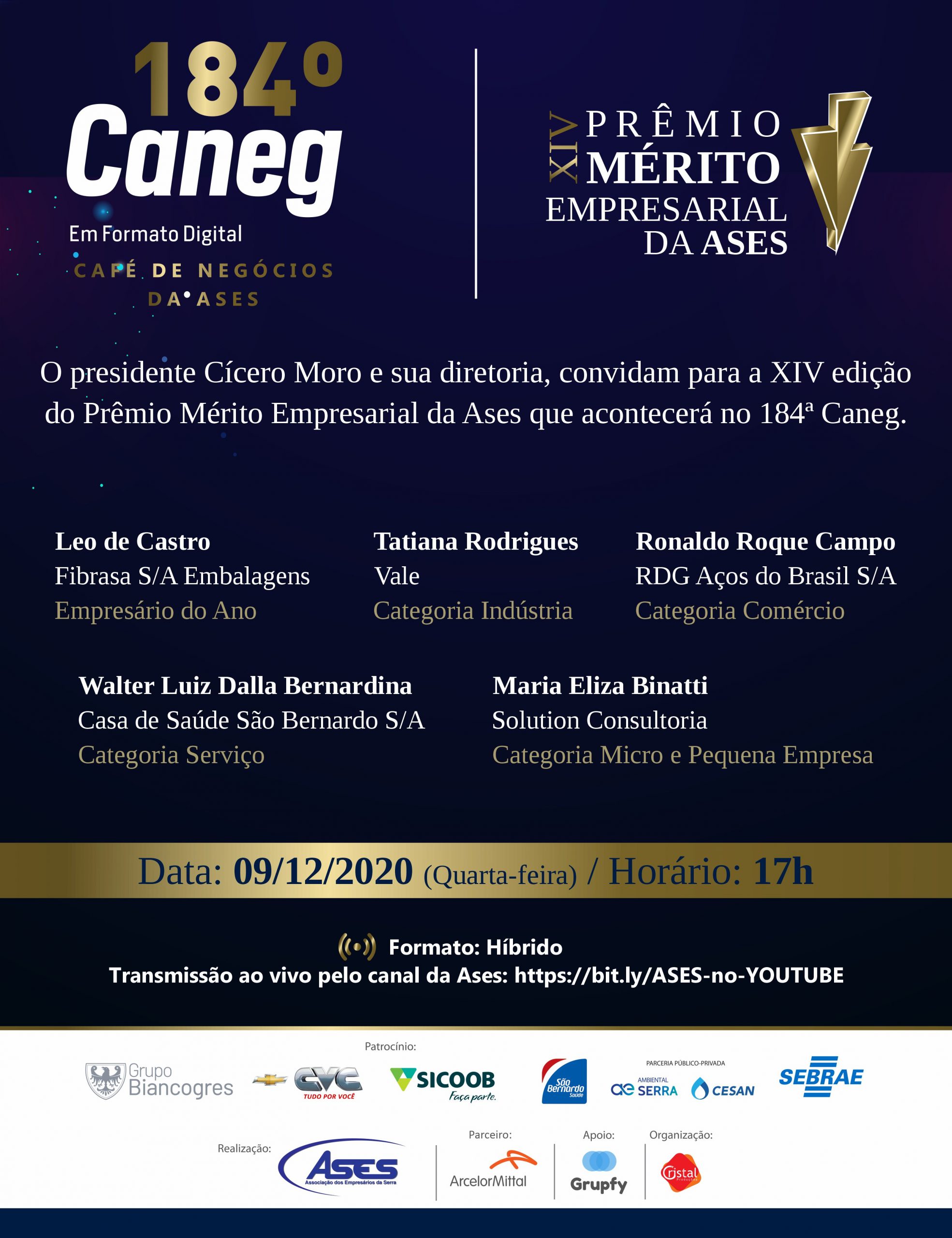 Leia mais sobre o artigo Prêmio Mérito Empresarial homenageia empresários destaque de Serra